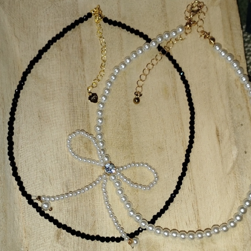 2 Cute Choker Style Necklaces